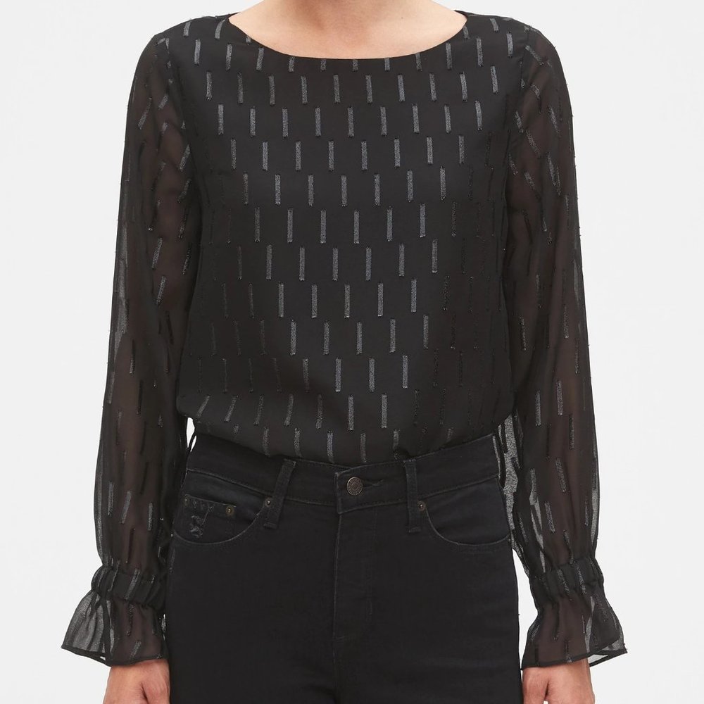 NWT Banana Republic Petite Shine Boat-Neck Top XS